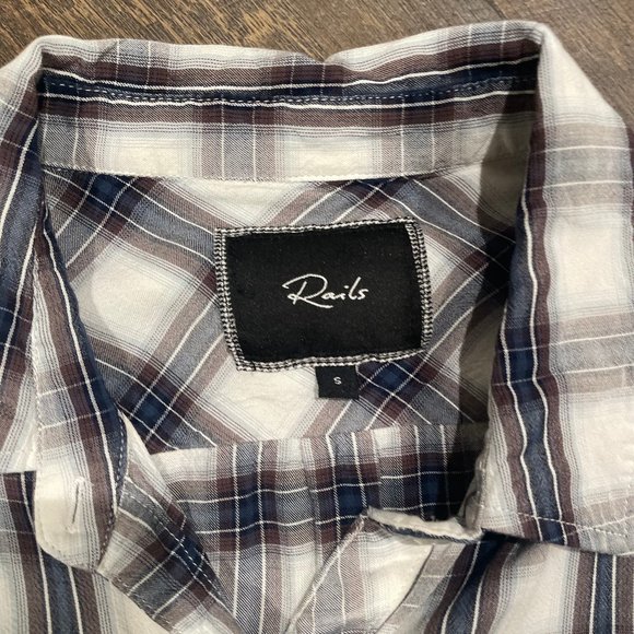Rails Women's Lightweight Plaid Button Down, Size Small - Picture 10 of 12